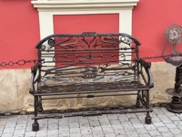 Bench of metal tools