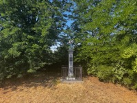 Statue by itself at bus transfer stop